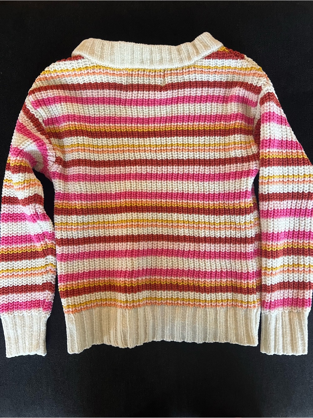 Old Navy Multicolor Striped Knit Sweater in Pink, Cream & Gold